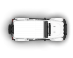 White SUV on transparent background. 3d rendering - illustration png