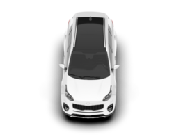 White SUV on transparent background. 3d rendering - illustration png