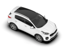 vit sUV på transparent bakgrund. 3d tolkning - illustration png