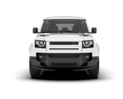 White SUV on transparent background. 3d rendering - illustration png