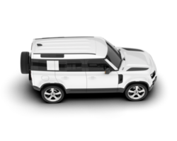 White SUV on transparent background. 3d rendering - illustration png