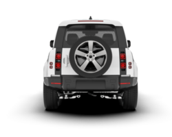 White SUV on transparent background. 3d rendering - illustration png