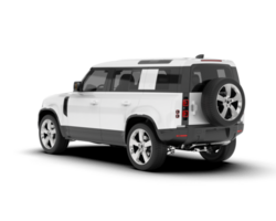 Weiß suv auf transparent Hintergrund. 3d Rendern - - Illustration png