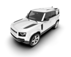 vit sUV på transparent bakgrund. 3d tolkning - illustration png