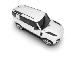 vit sUV på transparent bakgrund. 3d tolkning - illustration png