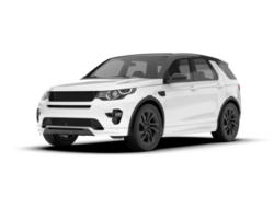 White SUV on transparent background. 3d rendering - illustration png