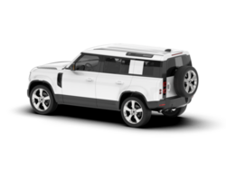 White SUV on transparent background. 3d rendering - illustration png