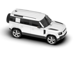 White SUV on transparent background. 3d rendering - illustration png