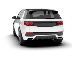 White SUV on transparent background. 3d rendering - illustration png