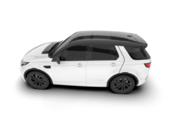 White SUV on transparent background. 3d rendering - illustration png