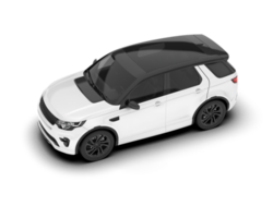 White SUV on transparent background. 3d rendering - illustration png