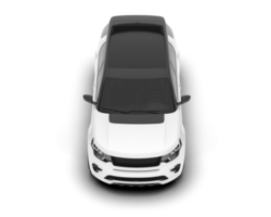 White SUV on transparent background. 3d rendering - illustration png