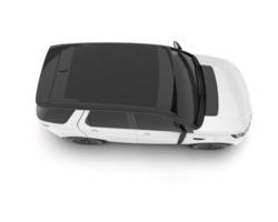 White SUV on transparent background. 3d rendering - illustration png