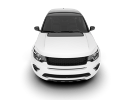 White SUV on transparent background. 3d rendering - illustration png