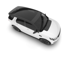 White SUV on transparent background. 3d rendering - illustration png