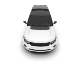 White SUV on transparent background. 3d rendering - illustration png