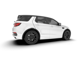 White SUV on transparent background. 3d rendering - illustration png