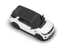 White SUV on transparent background. 3d rendering - illustration png