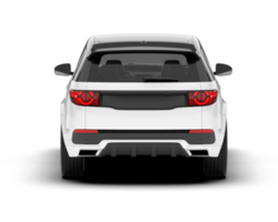 White SUV on transparent background. 3d rendering - illustration png