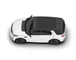 White SUV on transparent background. 3d rendering - illustration png