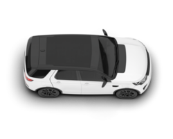 White SUV on transparent background. 3d rendering - illustration png