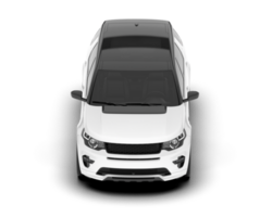 White SUV on transparent background. 3d rendering - illustration png