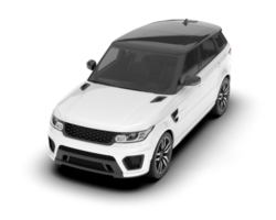 Weiß suv auf transparent Hintergrund. 3d Rendern - - Illustration png