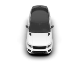 White SUV on transparent background. 3d rendering - illustration png