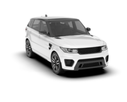 Weiß suv auf transparent Hintergrund. 3d Rendern - - Illustration png