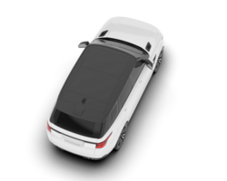 White SUV on transparent background. 3d rendering - illustration png