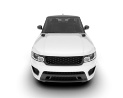 White SUV on transparent background. 3d rendering - illustration png