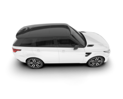 Weiß suv auf transparent Hintergrund. 3d Rendern - - Illustration png