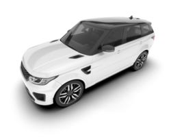 Weiß suv auf transparent Hintergrund. 3d Rendern - - Illustration png