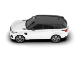 White SUV on transparent background. 3d rendering - illustration png