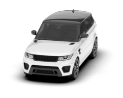 White SUV on transparent background. 3d rendering - illustration png