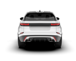 White SUV on transparent background. 3d rendering - illustration png