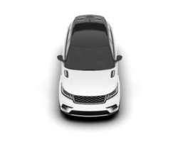 White SUV on transparent background. 3d rendering - illustration png