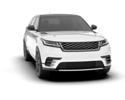 White SUV on transparent background. 3d rendering - illustration png