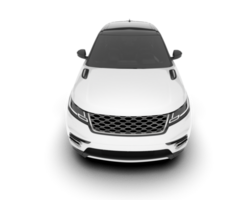 White SUV on transparent background. 3d rendering - illustration png