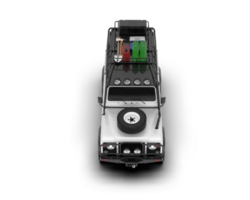 White SUV on transparent background. 3d rendering - illustration png