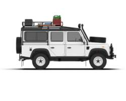 White SUV on transparent background. 3d rendering - illustration png