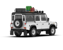 White SUV on transparent background. 3d rendering - illustration png