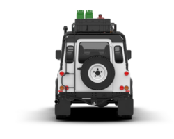 White SUV on transparent background. 3d rendering - illustration png