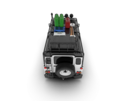 Weiß suv auf transparent Hintergrund. 3d Rendern - - Illustration png