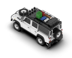 blanco suv en transparente antecedentes. 3d representación - ilustración png