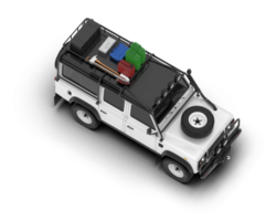 Weiß suv auf transparent Hintergrund. 3d Rendern - - Illustration png