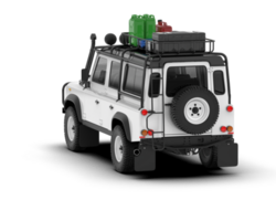 White SUV on transparent background. 3d rendering - illustration png