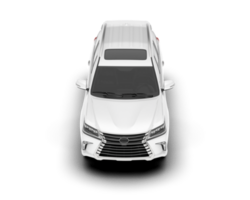 Weiß suv auf transparent Hintergrund. 3d Rendern - - Illustration png