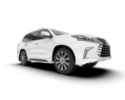 Weiß suv auf transparent Hintergrund. 3d Rendern - - Illustration png