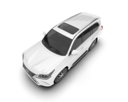 blanco suv en transparente antecedentes. 3d representación - ilustración png